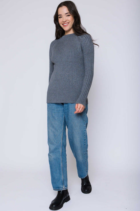 Kylie-Funnel Neck Sweater